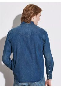 Wrangler - WRANGLER HERITAGE SHIRT MĘSKA KOSZULA JEANSOWA INDIGO W5D1NC152. Materiał: jeans