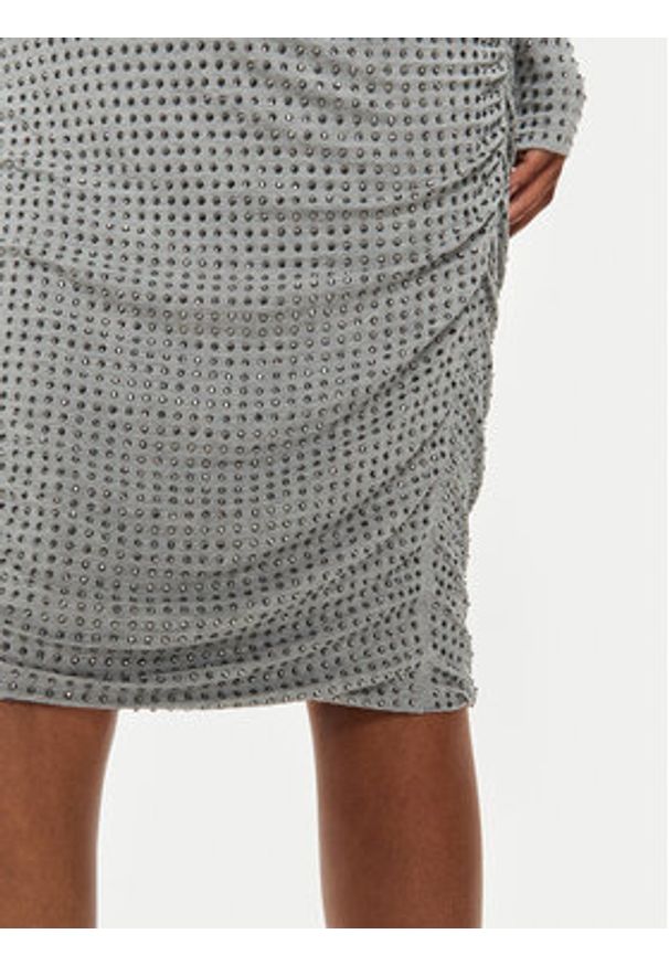 Pinko - PINKO Spódnica ołówkowa Kedrin 104454 A2B4 Szary Slim Fit. Kolor: szary. Materiał: wiskoza