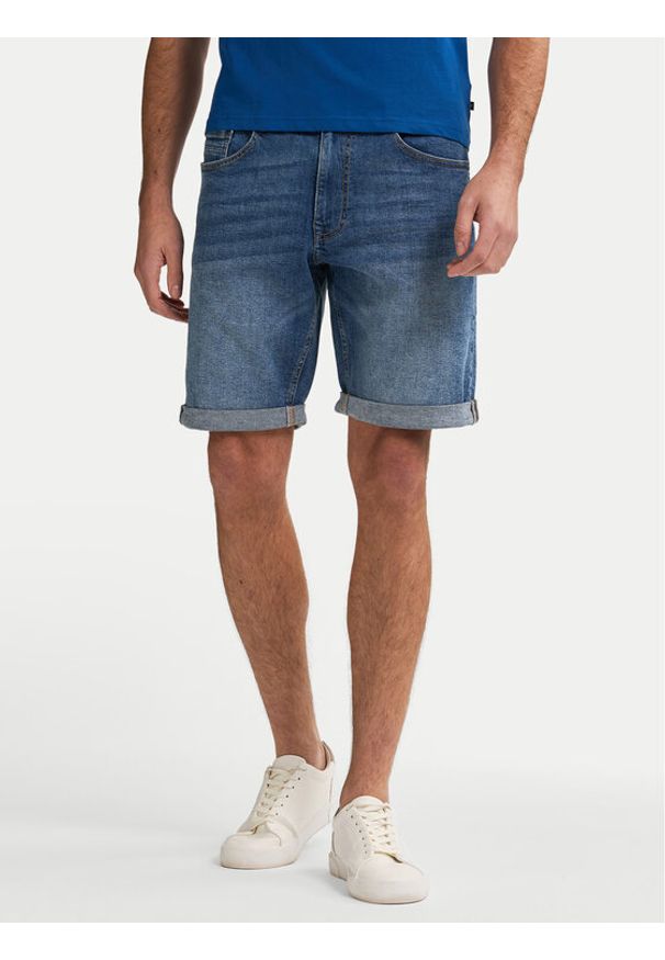 Petrol Industries Szorty jeansowe M-1050-SHO002 Niebieski Regular Fit. Kolor: niebieski. Materiał: bawełna