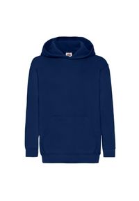FRUIT OF THE LOOM - Bluza Z Kapturem Dla Dzieci. Typ kołnierza: kaptur. Kolor: niebieski