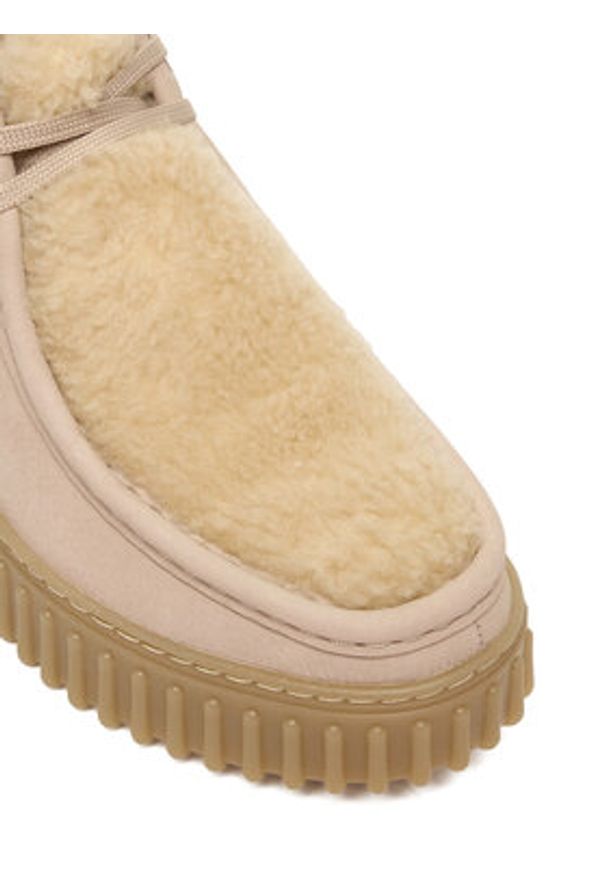 Clarks Trzewiki Torhill Moss 26182914 Beżowy. Kolor: beżowy. Materiał: zamsz, skóra