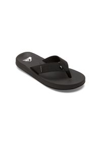 Quiksilver - Klapki plażowe dla Mężczyzn RIVI Czarny. Okazja: na plażę. Kolor: brązowy, zielony, wielokolorowy. Materiał: guma, syntetyk. Styl: sportowy