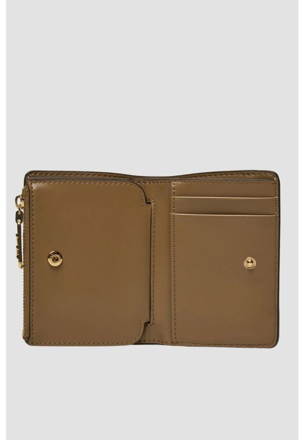 Michael Kors - MICHAEL KORS Brązowy portfel skórzany. Kolor: brązowy. Materiał: skóra