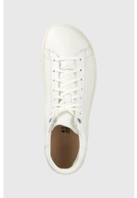 Birkenstock sneakersy skórzane Bend Mid 1021381 kolor biały. Nosek buta: okrągły. Zapięcie: sznurówki. Kolor: biały. Materiał: skóra. Szerokość cholewki: normalna #2