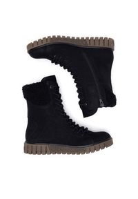 Rieker Trzewiki Y3467-00 Czarny. Kolor: czarny. Materiał: materiał #5