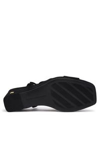 TOMMY HILFIGER - Tommy Hilfiger Sandały Suede Wrapped High Wedge FW0FW09218 Czarny. Kolor: czarny. Materiał: zamsz, skóra #5