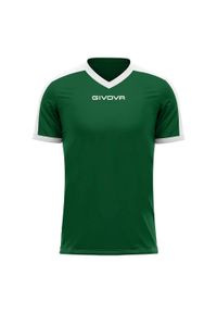Givova - Męska Koszulka Interlock Revolution. Kolor: biały, zielony, wielokolorowy
