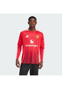 Adidas - Koszulka Manchester United 24/25 Long Sleeve Home. Kolor: czerwony. Materiał: materiał. Długość rękawa: długi rękaw #1