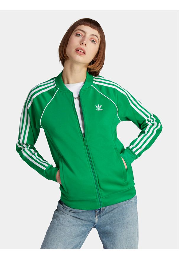 Adidas - adidas Bluza adicolor Classics SST IK4030 Zielony Regular Fit. Kolor: zielony. Materiał: bawełna