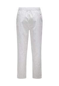 Only & Sons Spodnie materiałowe Sinus 22028267 Biały Loose Fit. Kolor: biały. Materiał: bawełna