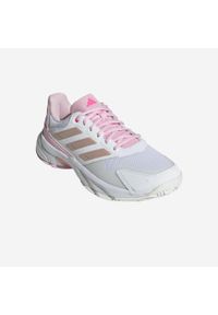Buty tenisowe damskie Adidas Courtjam Control 3 na każdą nawierzchnię. Kolor: różowy, biały, wielokolorowy. Materiał: kauczuk. Sport: tenis