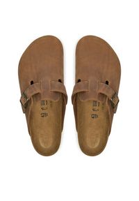 Birkenstock Klapki Boston Leoi 1028179 Brązowy. Kolor: brązowy. Materiał: skóra #4