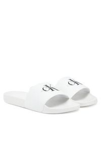 Calvin Klein Jeans Klapki Slide Monogram Cv YM0YM01271 Biały. Kolor: biały. Materiał: materiał #6