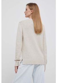 Polo Ralph Lauren sweter bawełniany kolor beżowy lekki. Typ kołnierza: polo. Kolor: beżowy. Materiał: bawełna. Długość rękawa: długi rękaw. Długość: długie. Styl: klasyczny #4