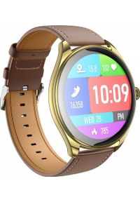 Smartwatch Hoco HOCO smartwatch z funkcją rozmowy AMOLED Y22 złoty szampański. Rodzaj zegarka: smartwatch. Kolor: złoty