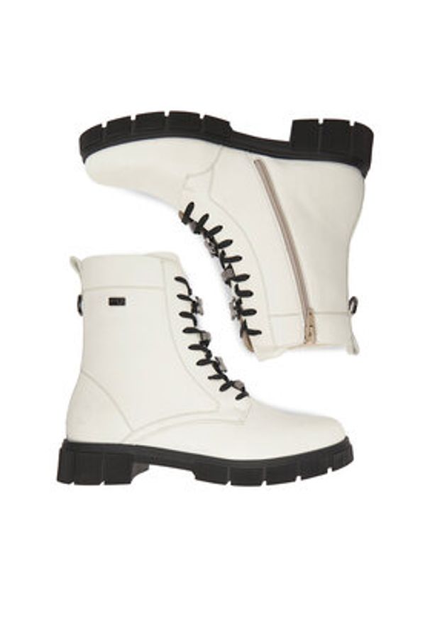 Remonte Trzewiki CEO-D2S73-80 Biały. Kolor: biały. Materiał: skóra