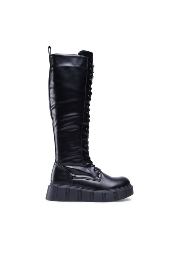 Jenny Fairy Kozaki WS5890-03 Czarny. Kolor: czarny. Materiał: skóra