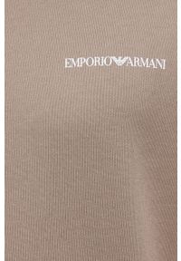 Emporio Armani - Bluza 3L1MFZ.1JRIZ. Okazja: na co dzień. Kolor: brązowy. Materiał: dzianina. Styl: casual #2