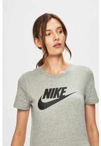 Nike Sportswear - T-shirt. Okazja: na co dzień. Kolor: szary. Materiał: dzianina. Wzór: nadruk. Styl: casual #4