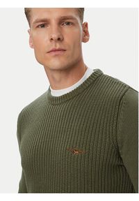 Aeronautica Militare Sweter 262MA1571UL00409 Khaki Regular Fit. Kolor: brązowy. Materiał: bawełna #3