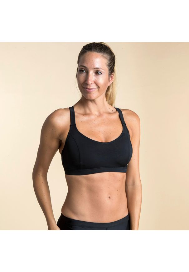 Decathlon - Góra stroju pływackiego damska Nabaiji Vega. Kolor: czarny