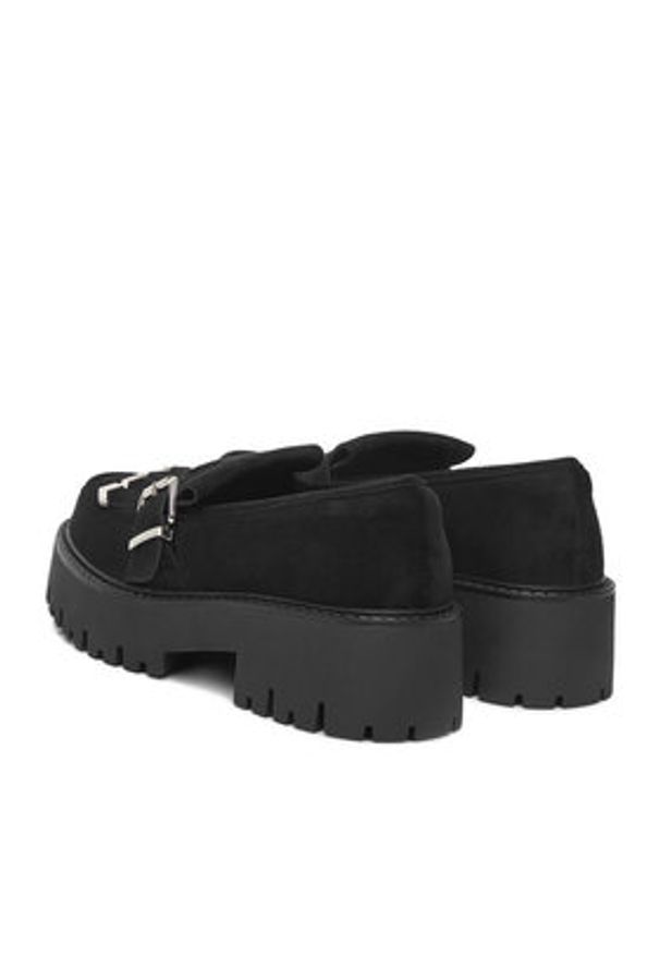DeeZee Loafersy CEO-HY6688001-1 Czarny. Kolor: czarny. Materiał: materiał