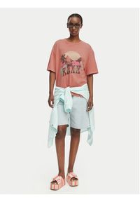 Roxy T-Shirt Talloversize Washed ERJZT06081 Pomarańczowy jasny Loose Fit. Kolor: pomarańczowy. Materiał: bawełna #3