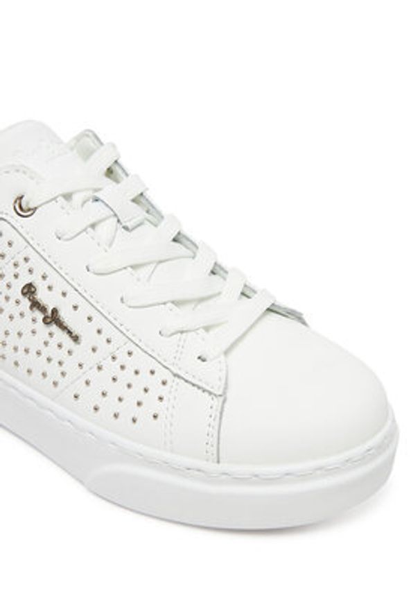 Pepe Jeans Sneakersy Eaton Gala PLS00039 Biały. Kolor: biały. Materiał: skóra