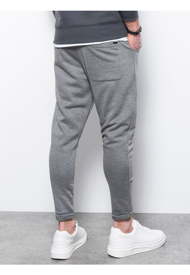 Szare spodnie Ombre Clothing melanż