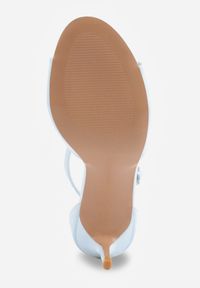 Renee - Niebieskie Eleganckie Sandały na Szpilce z Paskiem z Klamerką Berose. Zapięcie: pasek. Kolor: niebieski. Obcas: na szpilce. Styl: elegancki. Wysokość obcasa: średni #5