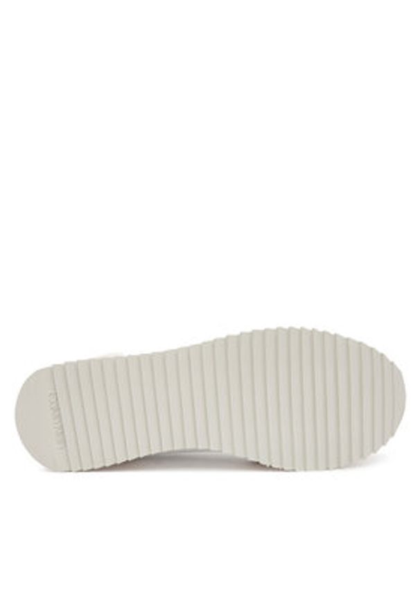 Calvin Klein Jeans Sneakersy Runner Laceup Sock Mg Nylon Mix YW0YW01644 Biały. Kolor: biały. Materiał: skóra