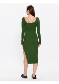 Glamorous Sukienka dzianinowa CA0334 Zielony Slim Fit. Kolor: zielony. Materiał: dzianina, bawełna #7