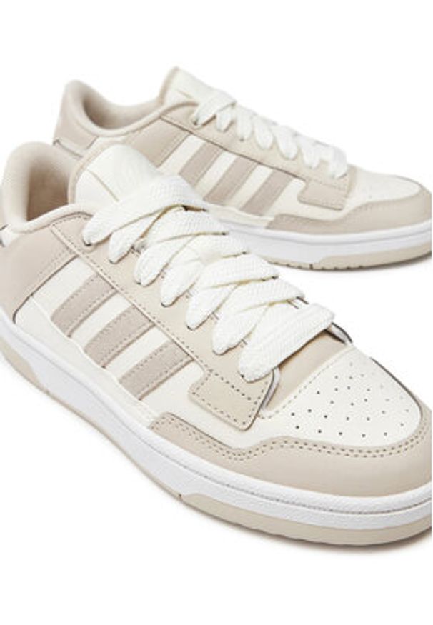 Adidas - adidas Sneakersy Rapid Court Low JP5252 Beżowy. Kolor: beżowy. Materiał: skóra