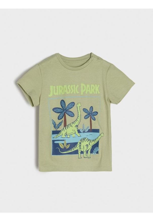 Sinsay - Koszulka Jurassic Park - zielony. Kolor: zielony