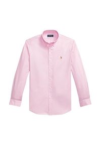 Polo Ralph Lauren Koszula 710P06688003 Różowy Custom Fit. Typ kołnierza: polo. Kolor: różowy. Materiał: bawełna
