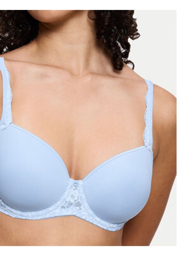Triumph Biustonosz z fiszbiną Amourette 10214770 Błękitny. Kolor: niebieski. Materiał: syntetyk
