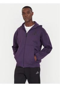 Adidas - adidas Bluza Z.N.E. KB7124 Fioletowy Regular Fit. Kolor: fioletowy. Materiał: syntetyk
