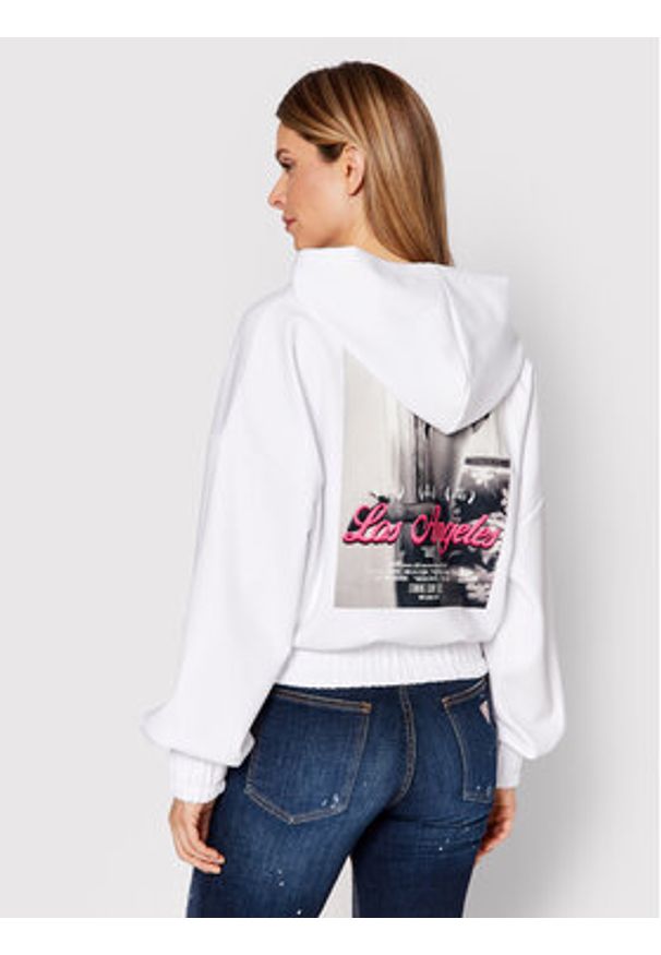 Guess Bluza W2YQ05 KB932 Biały Relaxed Fit. Kolor: biały. Materiał: syntetyk