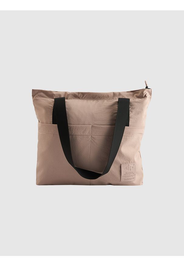 4f - 4F Torba na ramię (22 L) - beżowa Uniwersalny. Kolor: beżowy. Wzór: paski