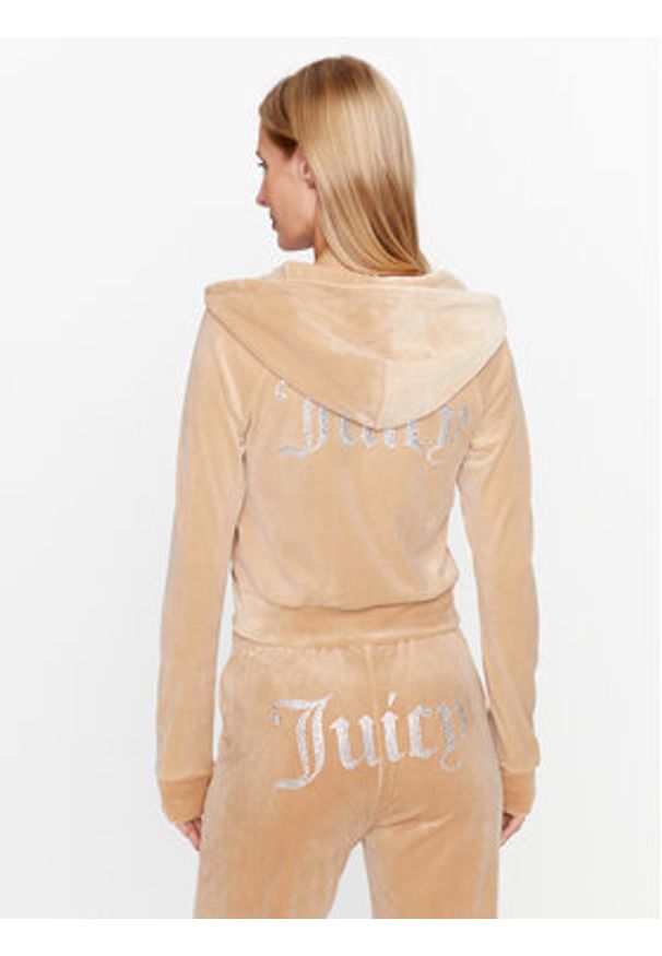 Juicy Couture Bluza Madison JCWA122001483 Beżowy Slim Fit. Kolor: beżowy. Materiał: syntetyk