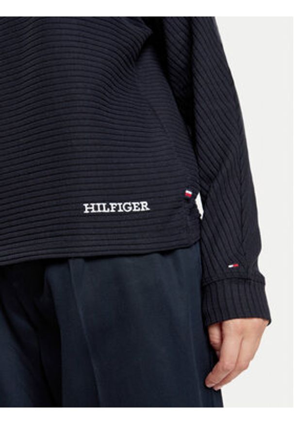TOMMY HILFIGER - Tommy Hilfiger Bluza UW0UW05583 Granatowy Regular Fit. Kolor: niebieski. Materiał: syntetyk