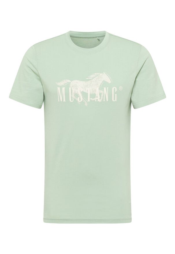 Mustang T-Shirt Austin 1016492 Zielony Regular Fit. Kolor: zielony. Materiał: bawełna