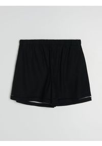 Sinsay - Szorty z domieszką lnu - czarny. Kolor: czarny. Materiał: len #1