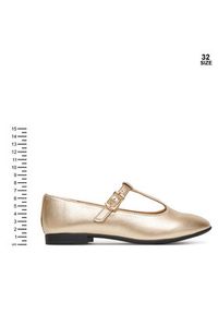 TOMMY HILFIGER - Tommy Hilfiger Baleriny T3A3-34001-1372 S Złoty. Kolor: złoty. Materiał: skóra #8