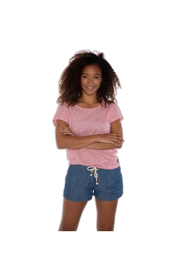 Koszulka damska Protest Megan. Kolor: różowy. Materiał: bawełna. Wzór: nadruk. Sezon: lato