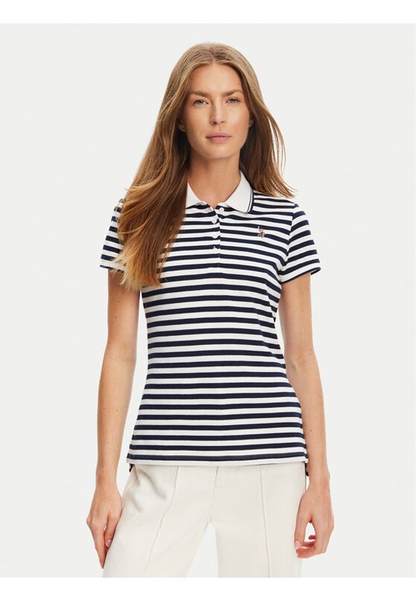 U.S. Polo Assn. Polo WUP1310 Granatowy Regular Fit. Typ kołnierza: polo. Kolor: niebieski. Materiał: bawełna