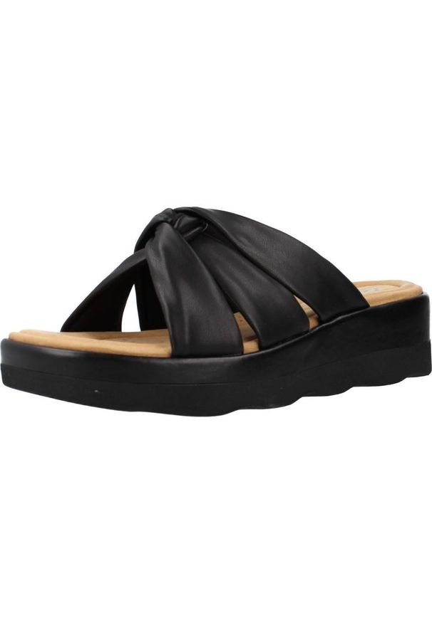 Clarks - Sandały CLARKS CLARA CHARM Czarny. Kolor: czarny. Materiał: syntetyk, tkanina. Sezon: lato