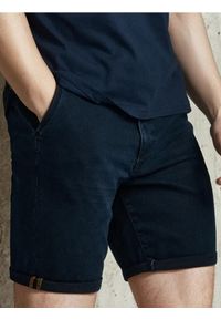 Sinsay - Szorty jeansowe chino - niebieski. Kolor: niebieski. Materiał: jeans