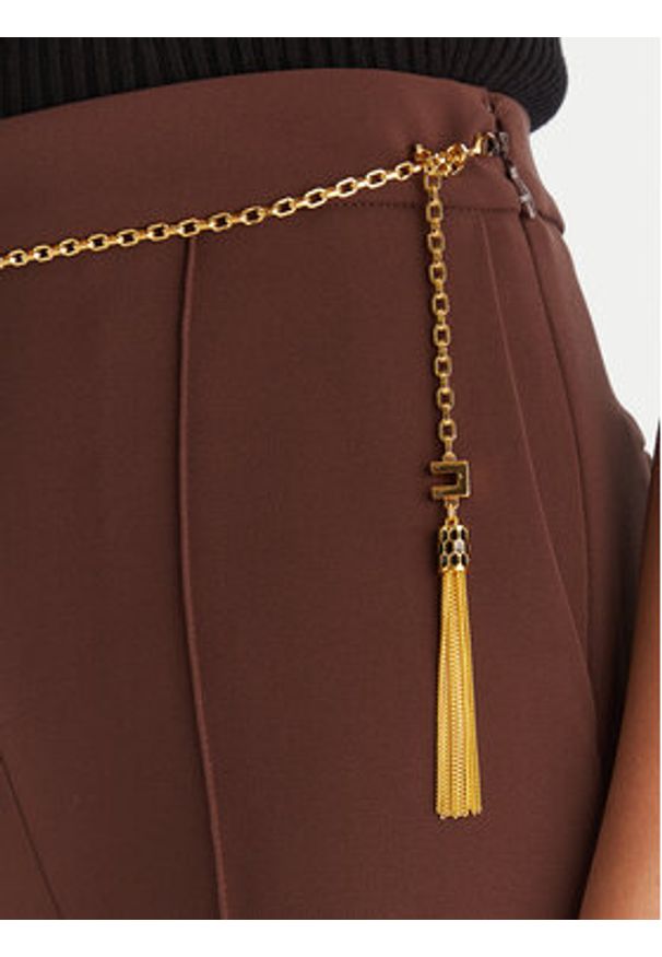 Elisabetta Franchi Spodnie materiałowe PA-141-57E2-V420 Brązowy Regular Fit. Kolor: brązowy. Materiał: syntetyk
