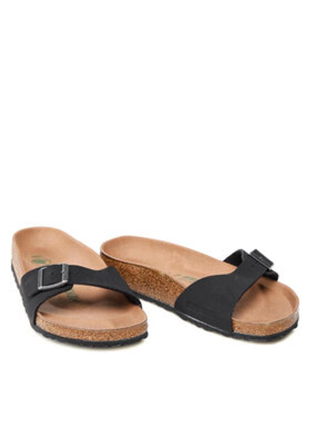 Birkenstock Klapki Madrid Bs 1019969 Czarny. Kolor: czarny. Materiał: skóra